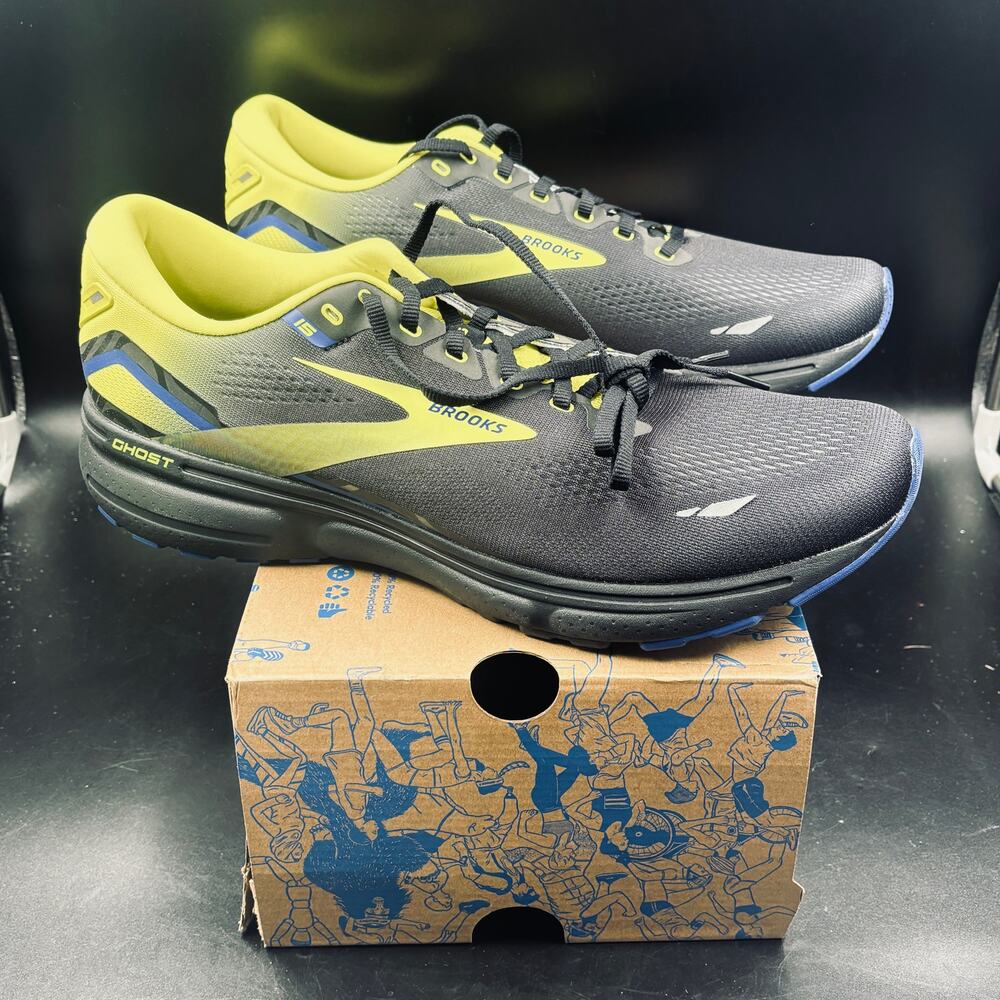 Brooks Ghost 15 'Black Nightlife Blue' Running Shoes Mens 14, 1103931D063